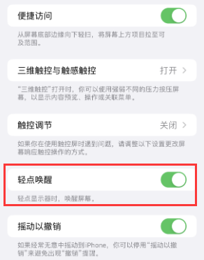 南漳苹果授权维修站分享iPhone轻点无法唤醒怎么办 