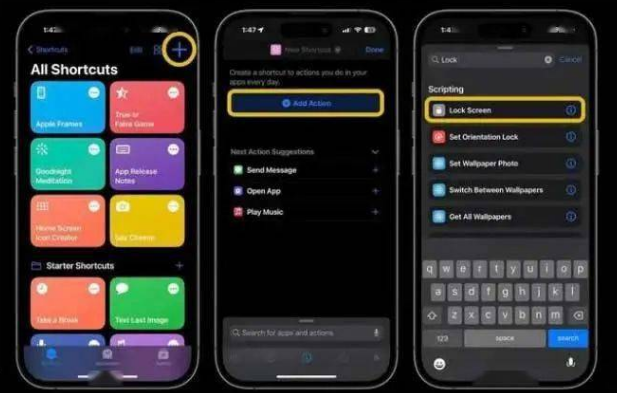 南漳苹果14锁屏维修店分享iPhone14升级iOS16.4后如何创建锁屏快捷方式 